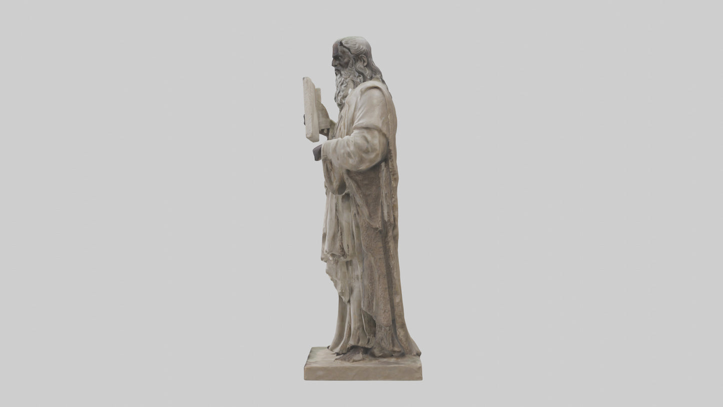 3D model Moses with the tablets statue model VR / AR / low-poly