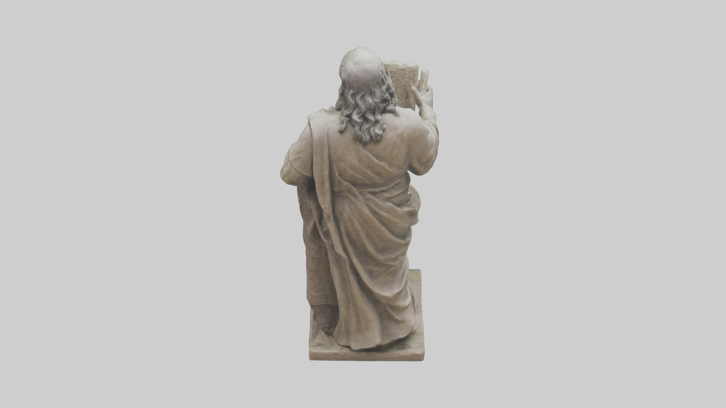 3D model Moses with the tablets statue model VR / AR / low-poly