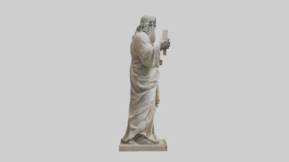 3D model Moses with the tablets statue model VR / AR / low-poly
