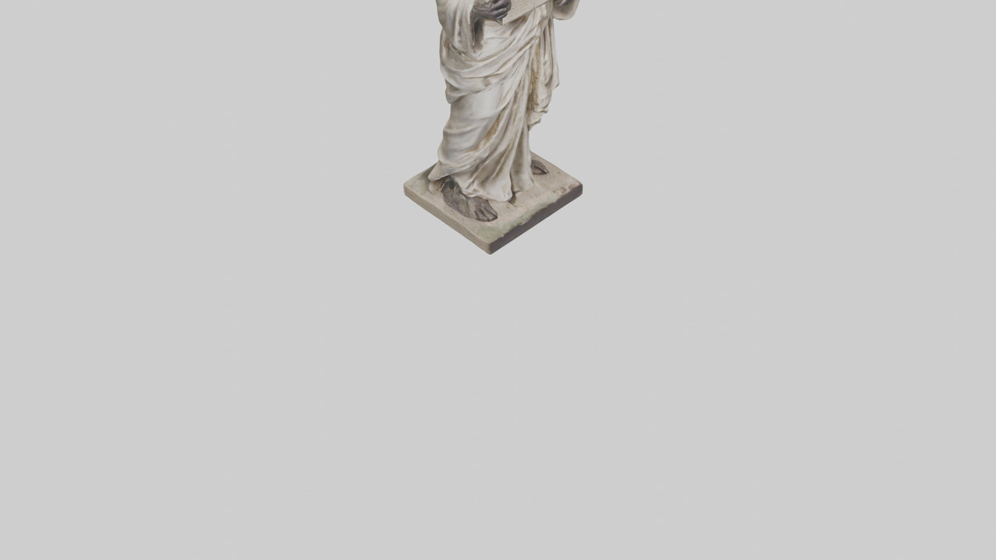 3D model Moses with the tablets statue model VR / AR / low-poly