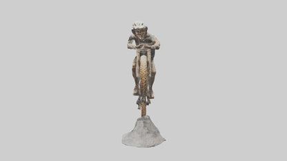 3D model Mountain Biker in Action statue model VR / AR / low-poly