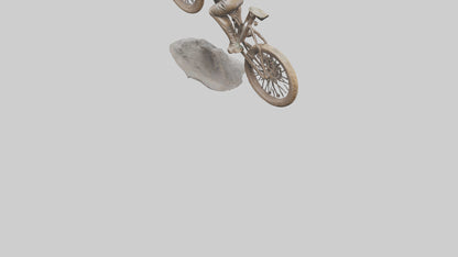 3D model Mountain Biker in Action statue model VR / AR / low-poly