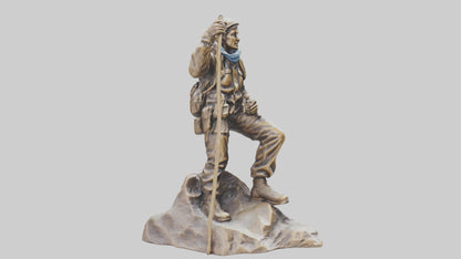 3D model Mountain Climber Statue model 2 VR / AR / low-poly