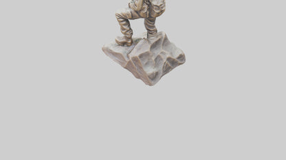 3D model Mountain Climber Statue model 2 VR / AR / low-poly