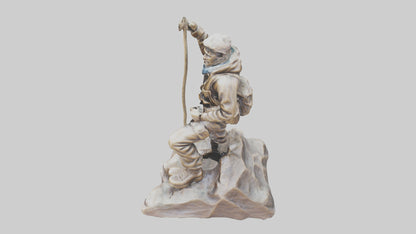 3D model Mountain Climber Statue model 2 VR / AR / low-poly