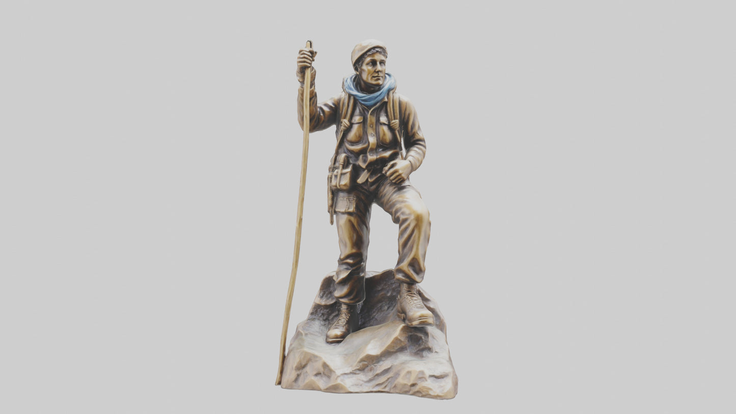 3D model Mountain Climber Statue model 2 VR / AR / low-poly