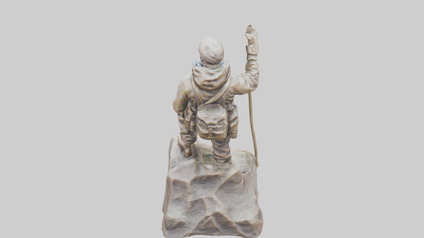 3D model Mountain Climber Statue model 2 VR / AR / low-poly