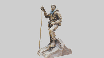 3D model Mountain Climber Statue model 2 VR / AR / low-poly