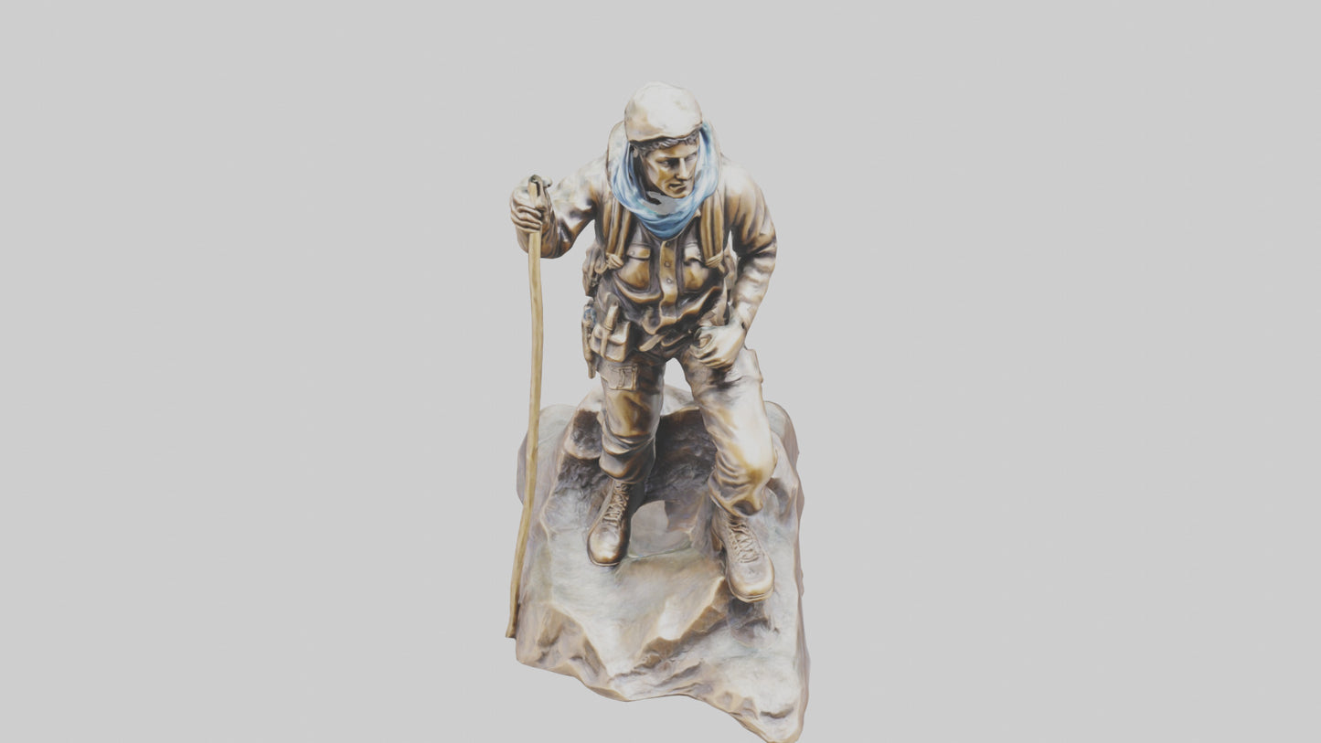 3D model Mountain Climber Statue model 2 VR / AR / low-poly