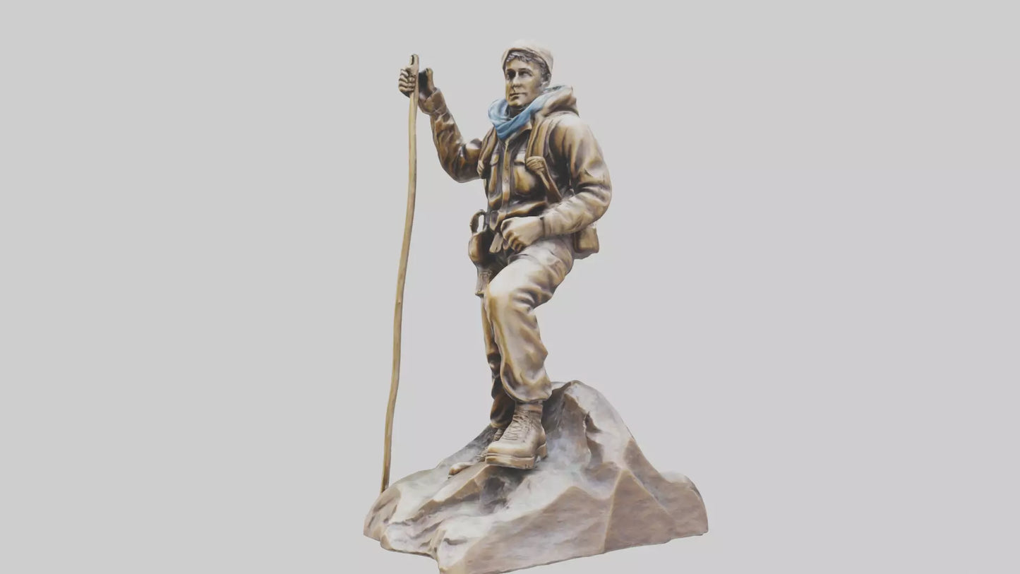 3D model Mountain Climber Statue model 2 VR / AR / low-poly
