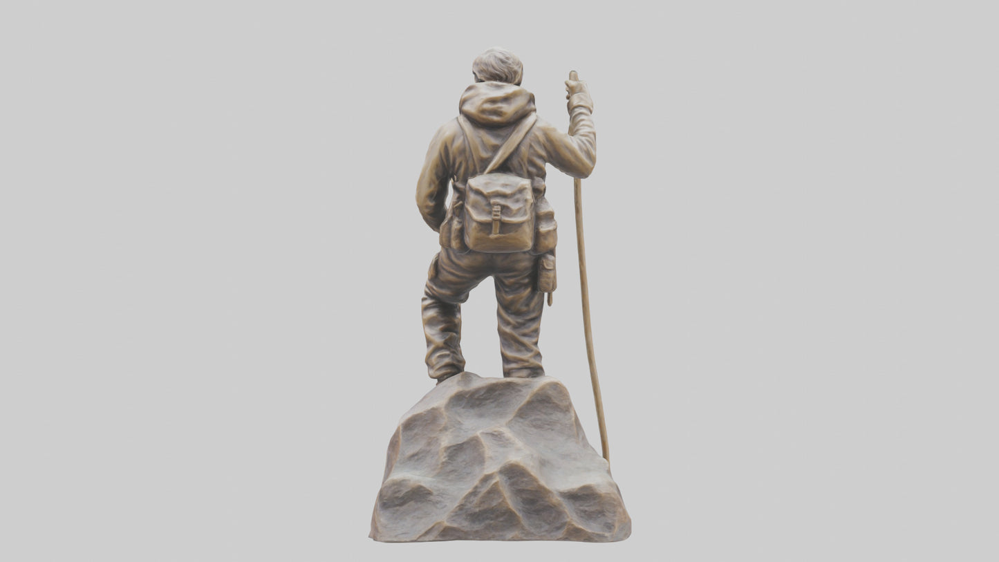 3D model Mountain Climber Statue model 2 VR / AR / low-poly