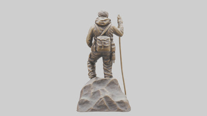 3D model Mountain Climber Statue model 2 VR / AR / low-poly