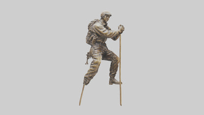 Mountain Climber Statue model VR / AR / low-poly