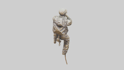 Mountain Climber Statue model VR / AR / low-poly