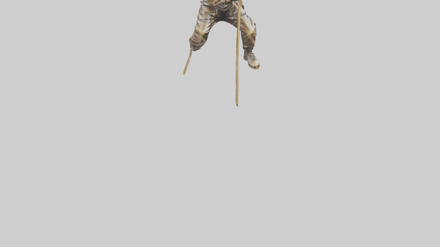 Mountain Climber Statue model VR / AR / low-poly