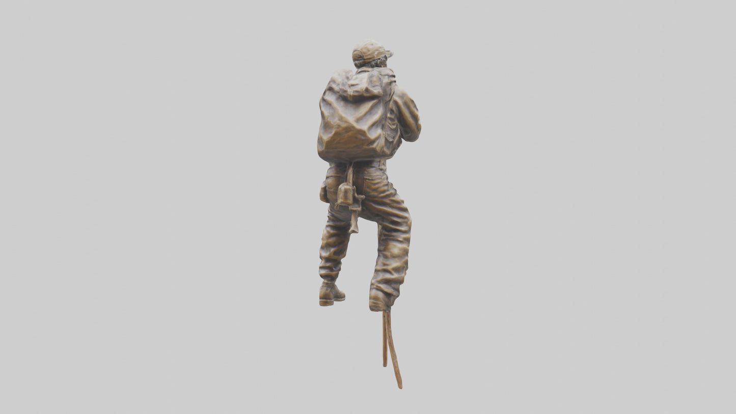 Mountain Climber Statue model VR / AR / low-poly