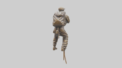Mountain Climber Statue model VR / AR / low-poly