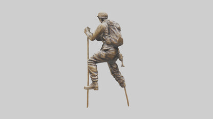 Mountain Climber Statue model VR / AR / low-poly