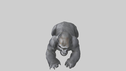 Mountain Gorilla sitting model VR / AR / low-poly