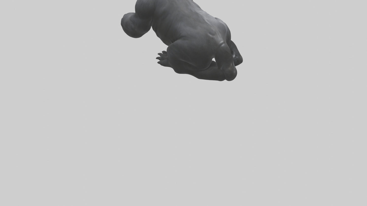 Mountain Gorilla sitting model VR / AR / low-poly