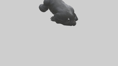 Mountain Gorilla sitting model VR / AR / low-poly