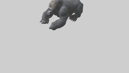 Mountain Gorilla sitting model VR / AR / low-poly