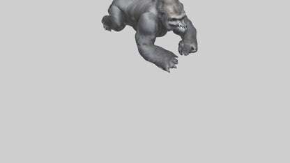 Mountain Gorilla sitting model VR / AR / low-poly