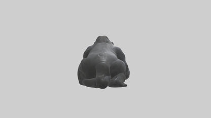 Mountain Gorilla sitting model VR / AR / low-poly