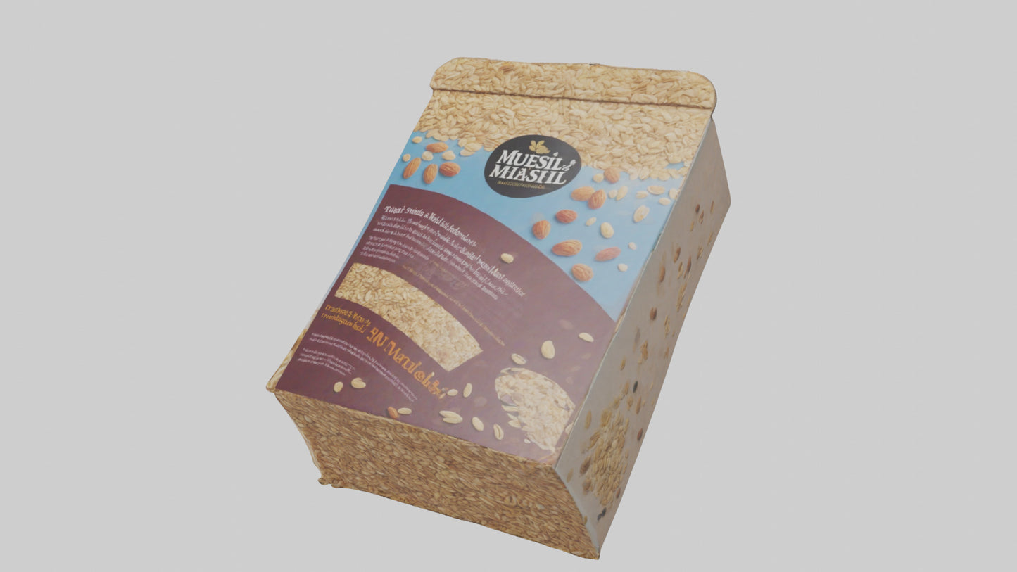 Muesli Box model VR / AR / low-poly