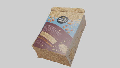Muesli Box model VR / AR / low-poly