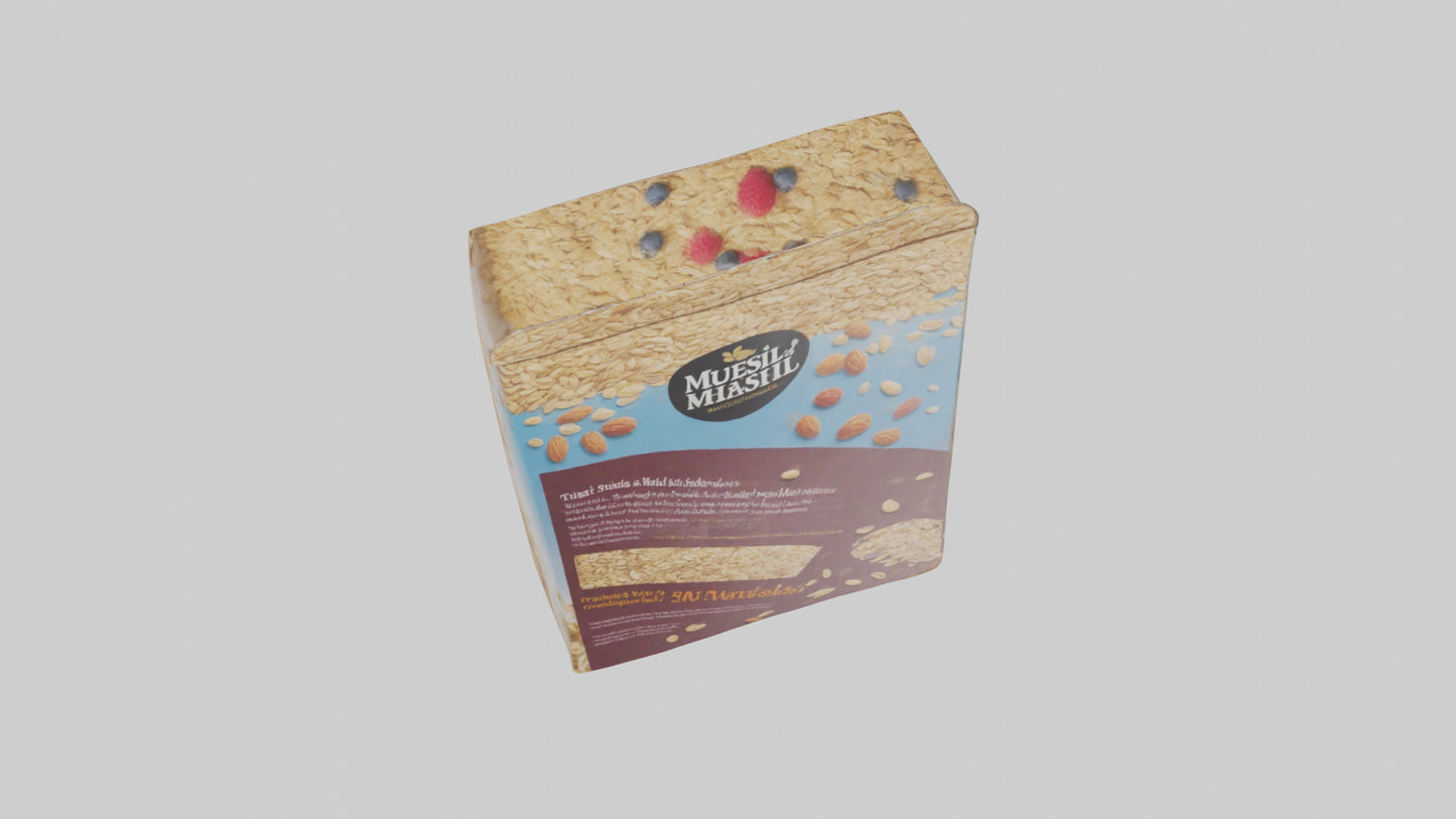 Muesli Box model VR / AR / low-poly