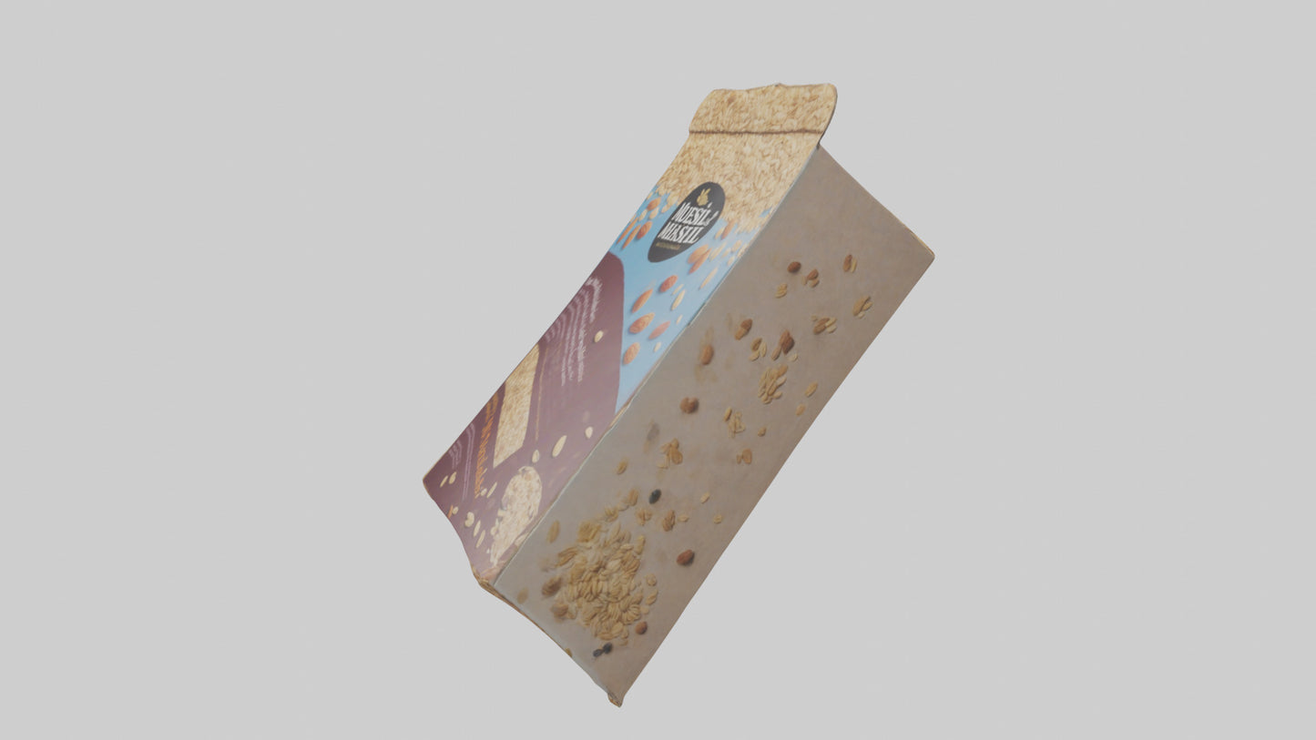 Muesli Box model VR / AR / low-poly