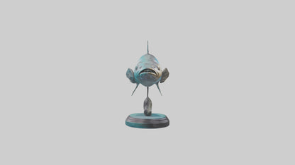 Mullet Fish statue model VR / AR / low-poly