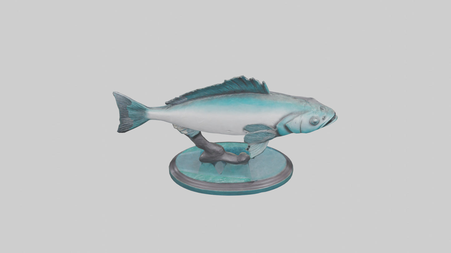 Mullet Fish statue model VR / AR / low-poly