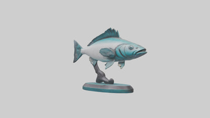 Mullet Fish statue model VR / AR / low-poly