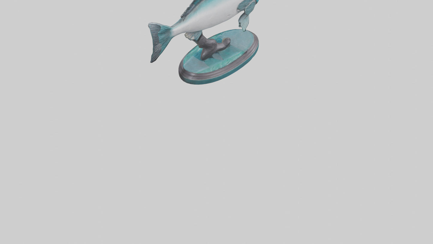 Mullet Fish statue model VR / AR / low-poly
