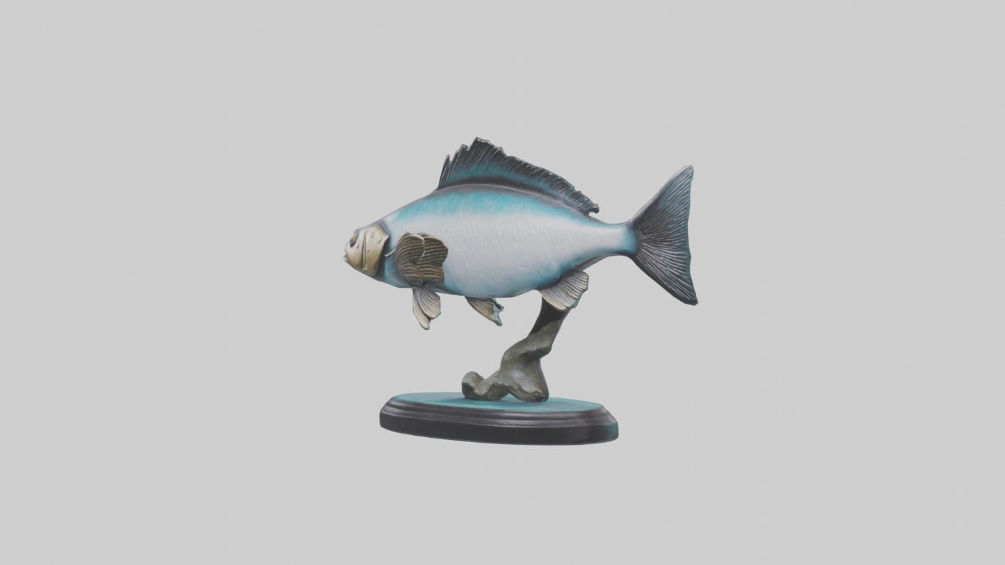 Mullet Fish statue model VR / AR / low-poly