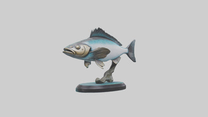 Mullet Fish statue model VR / AR / low-poly