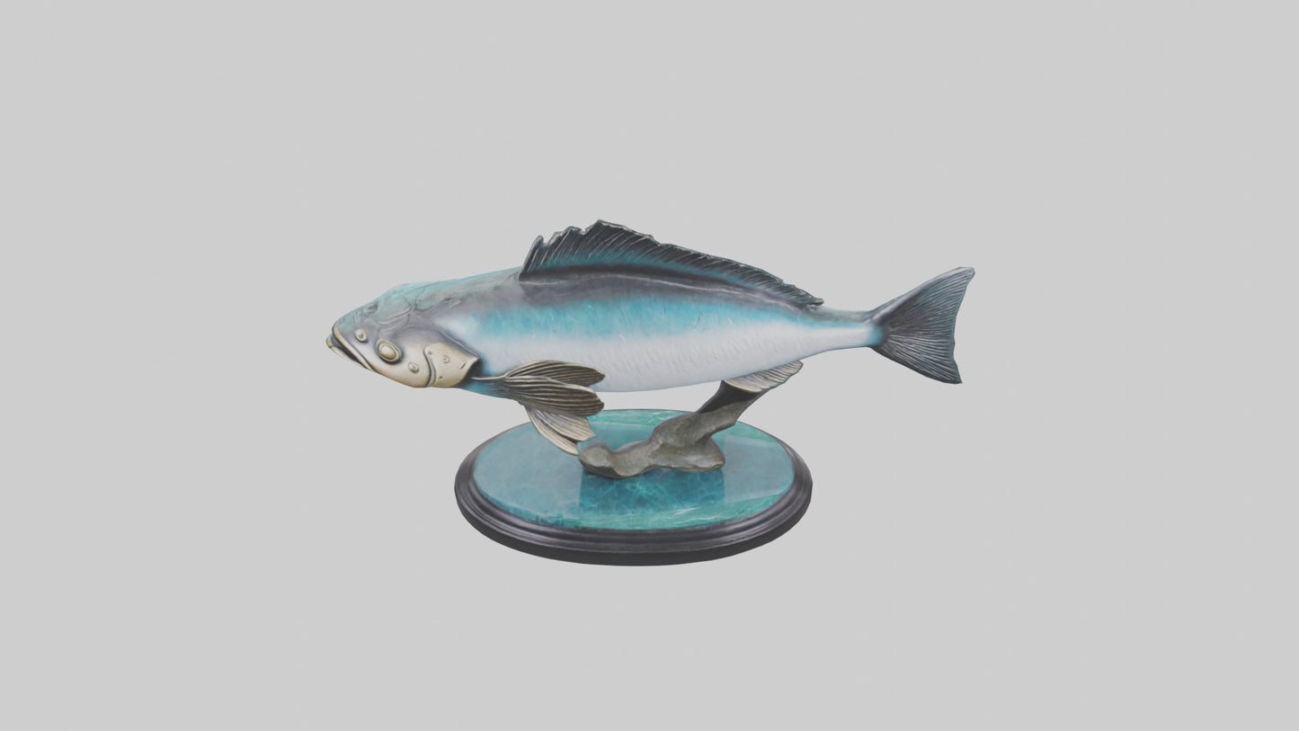 Mullet Fish statue model VR / AR / low-poly