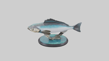 Mullet Fish statue model VR / AR / low-poly