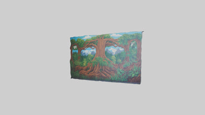 Murals with Nature Themes VR / AR / low-poly