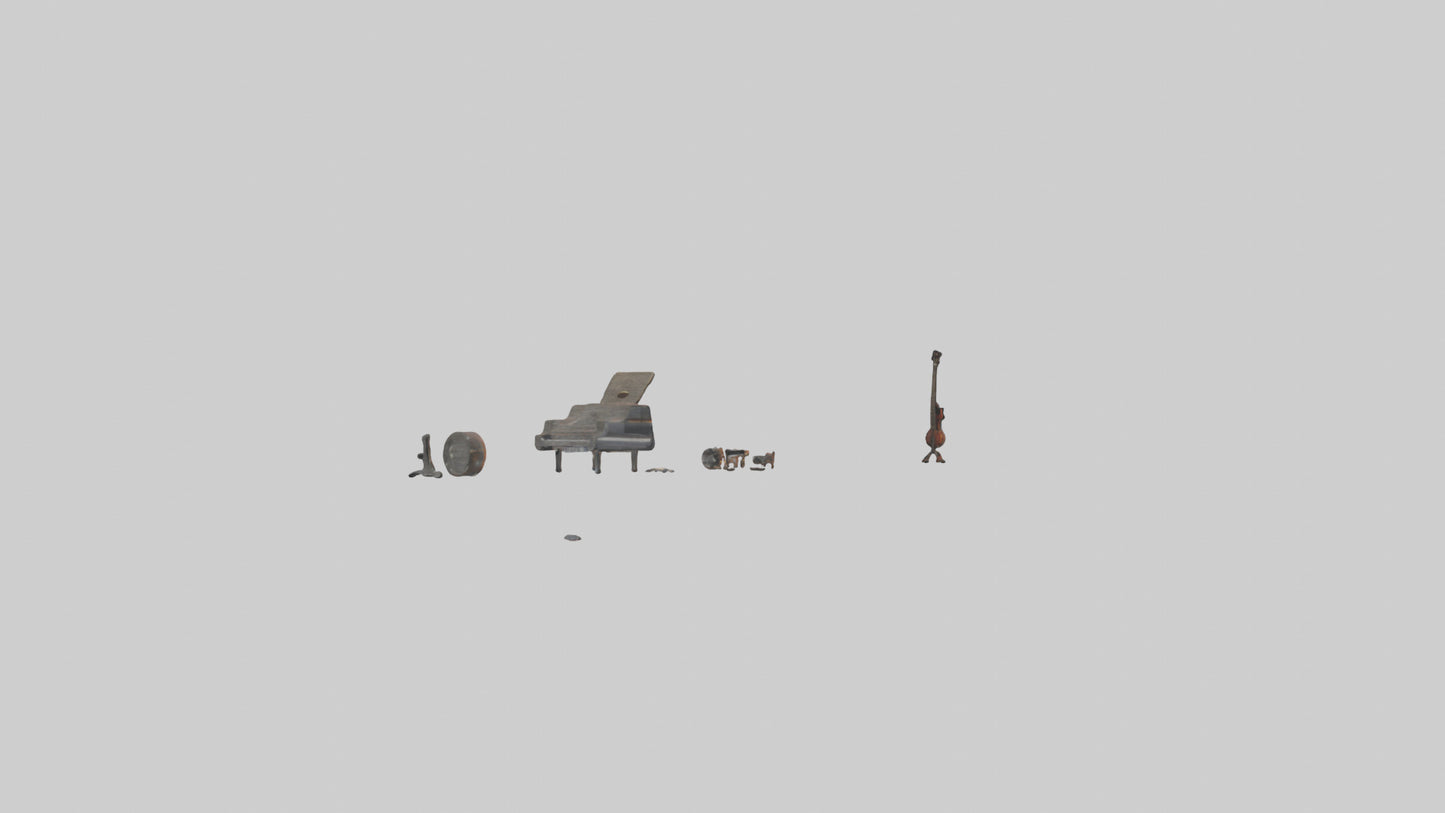 3D model Music Room VR / AR / low-poly