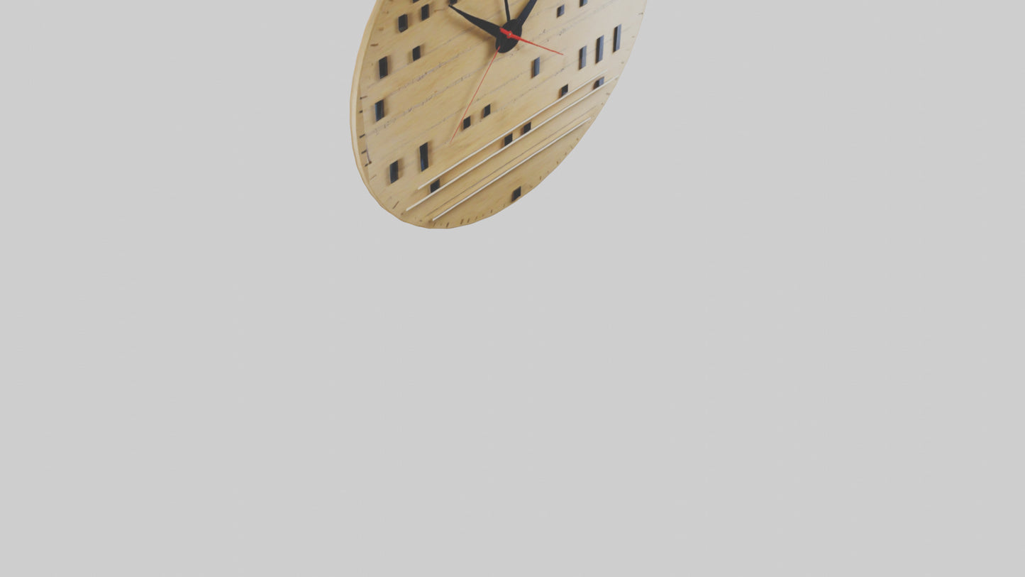 Music Wall Clock model VR / AR / low-poly