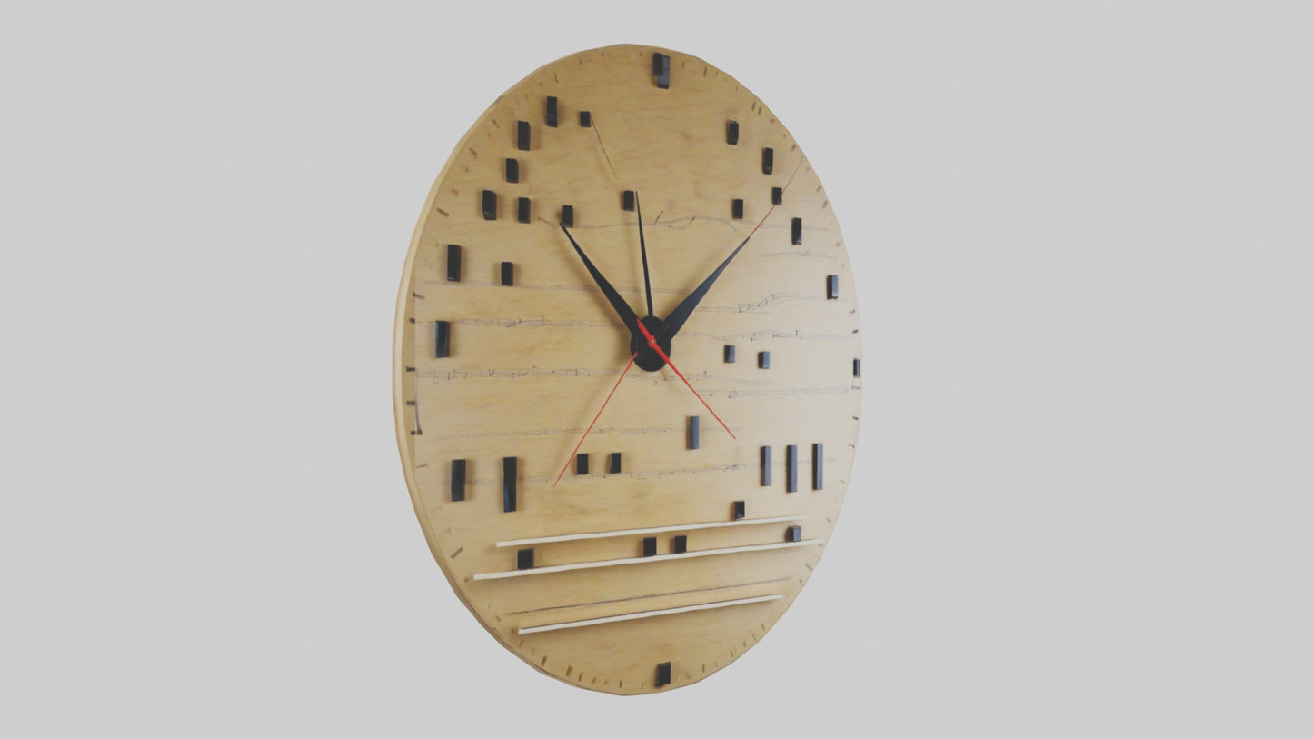 Music Wall Clock model VR / AR / low-poly