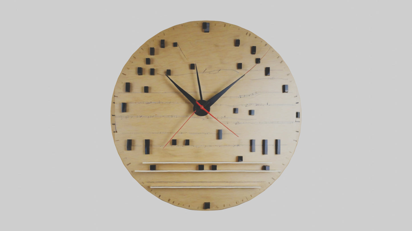Music Wall Clock model VR / AR / low-poly