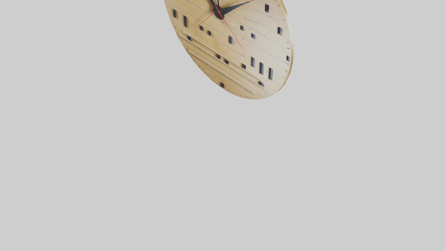 Music Wall Clock model VR / AR / low-poly