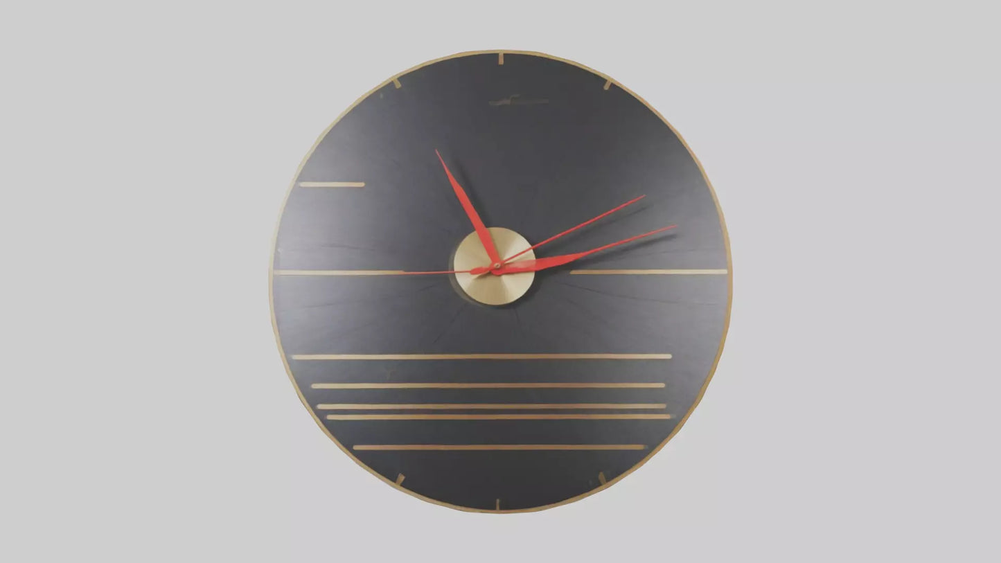 Music Wall Clock model VR / AR / low-poly