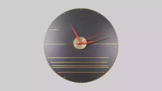 Music Wall Clock model VR / AR / low-poly