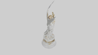 3D model Musical Angel statue model VR / AR / low-poly