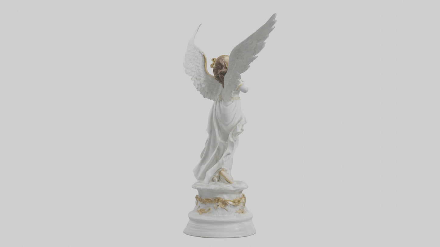 3D model Musical Angel statue model VR / AR / low-poly